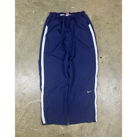 Vintage Y2K Baggy Blue Mesh Nike Trackpants - Picture 1 of 5